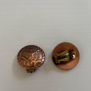 Vintage Copper Clip-On Earrings